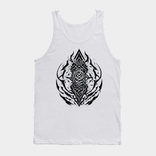 Ethereal Blossom: Gothic Flora Emblem Tank Top